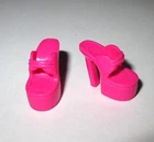 Vintage *Barbie* Glam Pink, Platform Spike High Heel Doll Shoes, 2001 Mattel