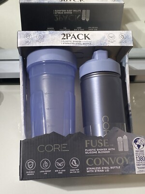 Core Kitchen Blau Konvoi Flasche & Sicherung Shaker Flasche Set