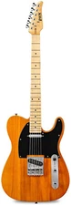 LyxPro 39" Telecaster Electric Guitar, Full-Size Paulownia Body, Glossy Mahogany