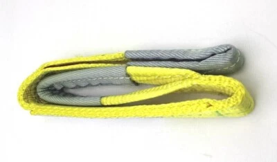 Indusafe 2" x 3' ft Poly Lifting Sling Web 2-ply Eye & Eye 12400 lbs Tow Strap
