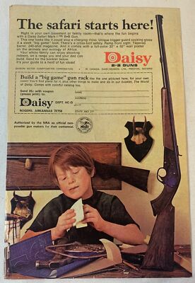 1971 Daisy Safari Mark I bb gun air rifle ad page ~ SAFARI STARTS HERE
