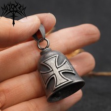 Percha de campana para motociclista motociclista hierro cruz suerte Gremlin paseo y colgador de campana GRATIS