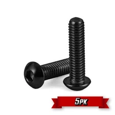 Button Head Socket Cap Screw, 10-32 x 1/2", Aluminum (Black) {5pk}