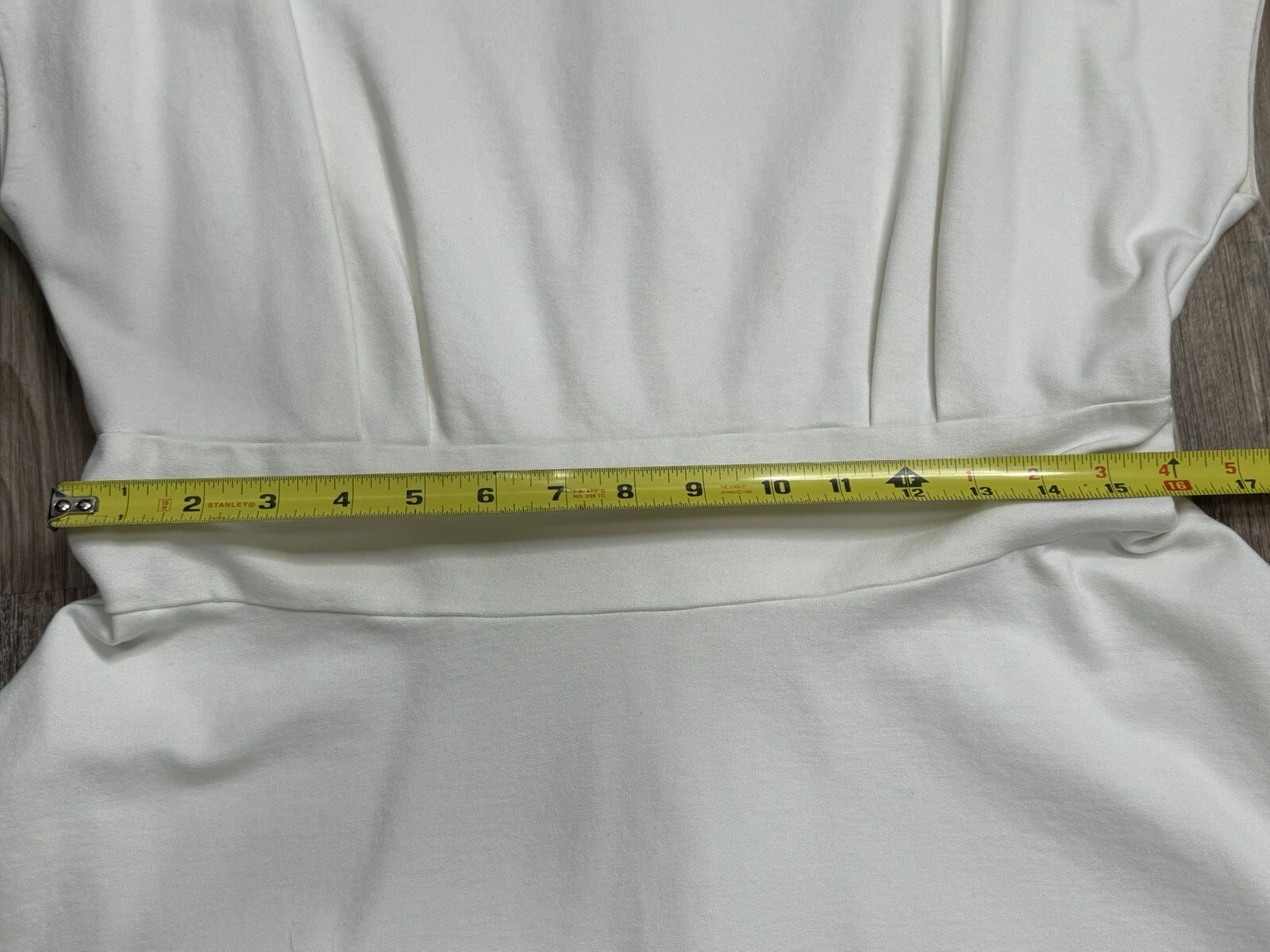 Abito Kate Spade Bianco Ponte Fiorella Occhiello Orlo X large Collo Barca