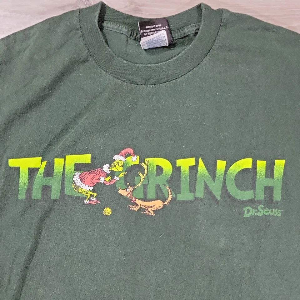 The Grinch T 恤男式大号绿色短袖 — 第 4/4 张图片