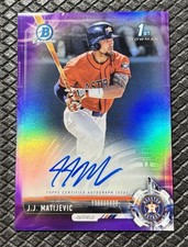 JJ MATIJEVIC 2017 Bowman Chrome Draft 1st Purple Refractor Auto /250 Astros RC
