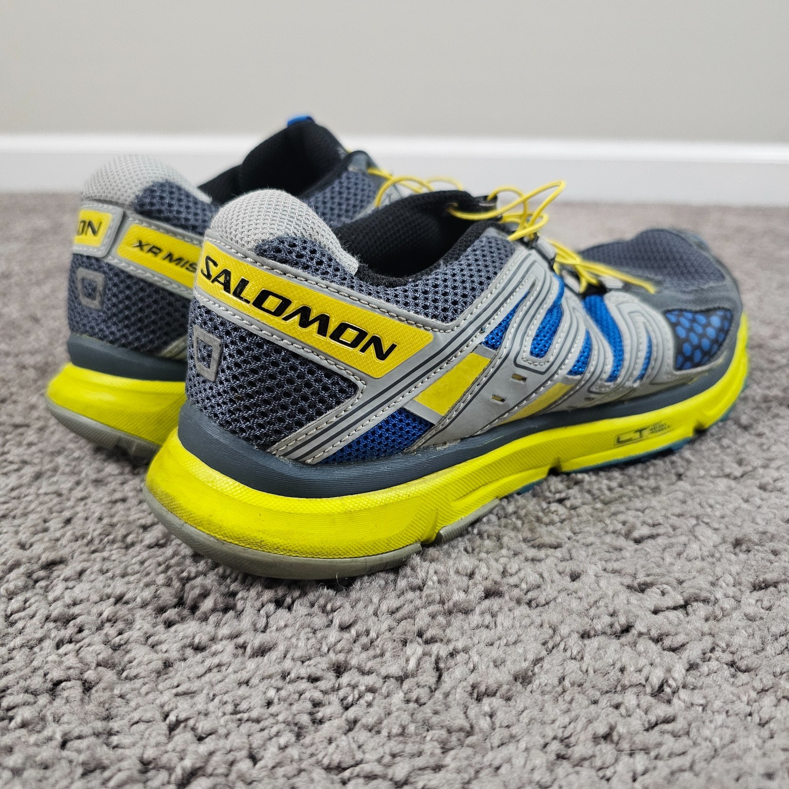 Scarpe Salomon XR Mission Uomo 10.5 Blu Giallo Trail Running Performance 328092