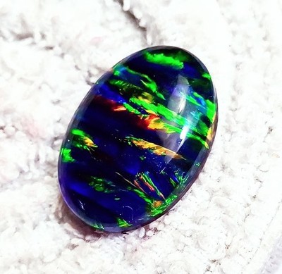 Natural Australian Feueropal Doublet 15.10 Ct Zertifiziert Lose Edelstein Oval