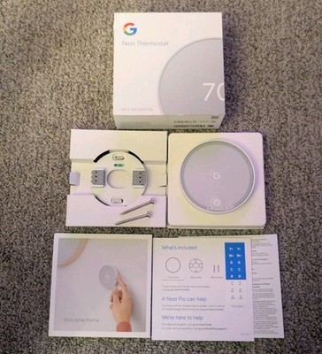 Google Nest Programmable Smart Wi-Fi Thermostat - Fog (G4CVZ) OPEN BOX