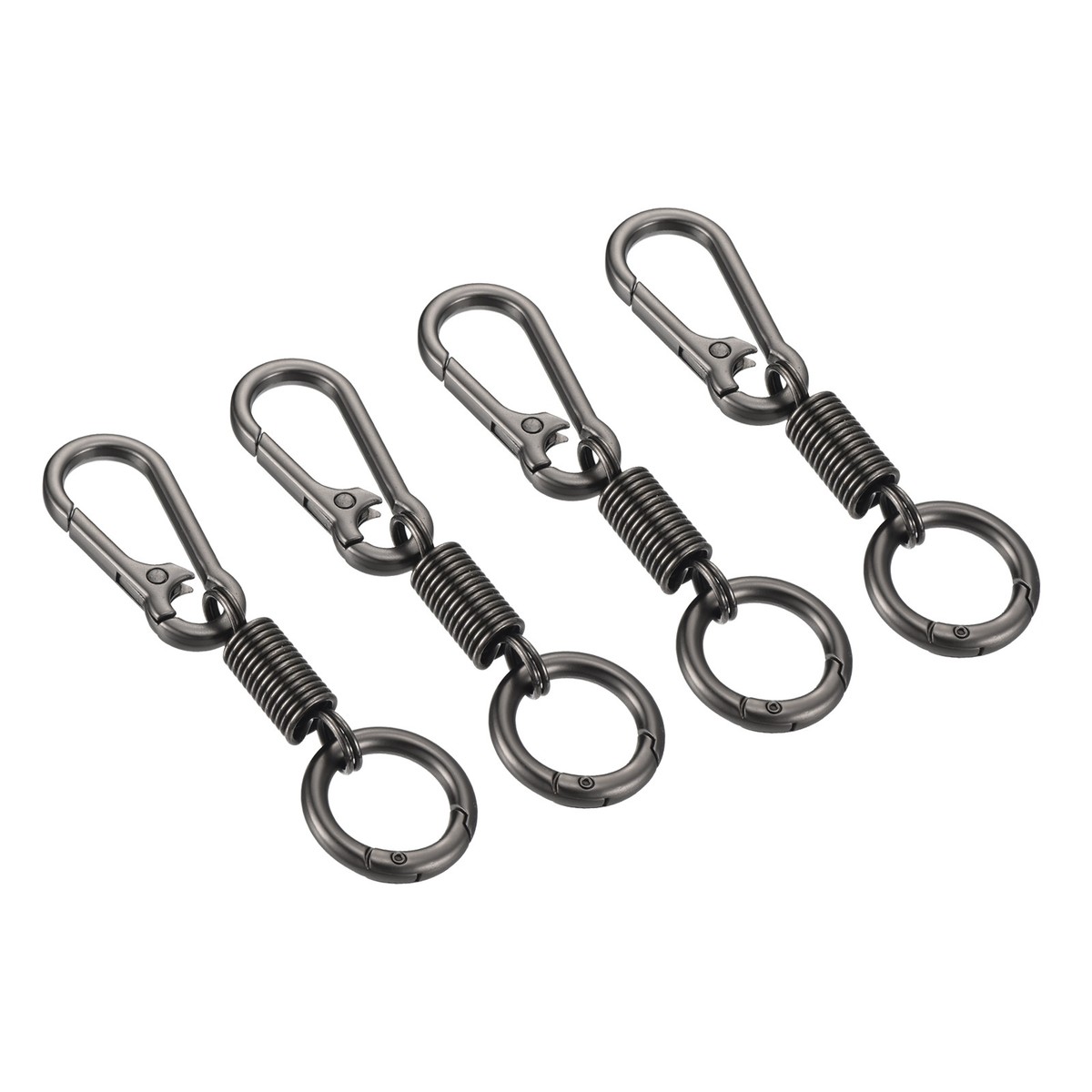 Spring Double Ring Keychain Dual Key Chain Ring Holder