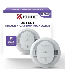 Kidde Smoke & CO Detector, 10-Year Battery, LED Warning Indicators (30CUD10)