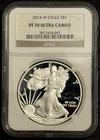 2014 W American Silver Eagle $1 Silver Coin NGC PF70 Ultra Cameo