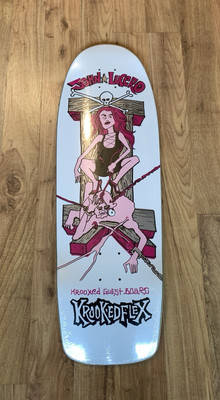 Krooked John Lucero Guest Skateboard Weiß Top Orange