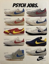 Anuncio de calzado para correr Nike PSYCH JOBS.                            1