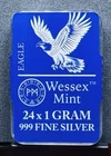 WESSEX MINT - “EAGLES”  24 X 1 GRAM / 999 FINE SILVER BARS 🔥 MINT SEALED