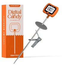 Instant Read Digital Candy Thermometer with Pot Clip and 10" Probe