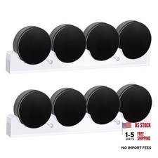 2 Pcs Hockey Puck Display Case Acrylic Ice Hockey Display Holder Shelf Wall 