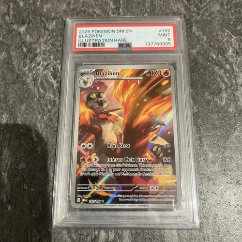 Pokemon Card PSA 9 Blaziken 192/182 DRI Destined Rivals Illustration Rare 2025