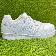 Reebok BB4500 Low Womens Size 7W White Leather Composite Toe Safety Work Shoes