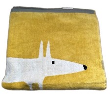 Scion NEW Mr Fox Bath Towel 100% Cotton Mustard Yellow White Grey 70x130cm 