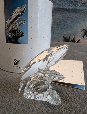   Swarovski Buckelwale SCS Die Wale The Whales Jahresfigur 1992 164614 TOP OVP