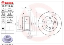 Bremsscheibe (pro Einheit) BREMBO 08.7725.20 Bremsscheibe (pro Einheit) BREMBO 08.7725.20