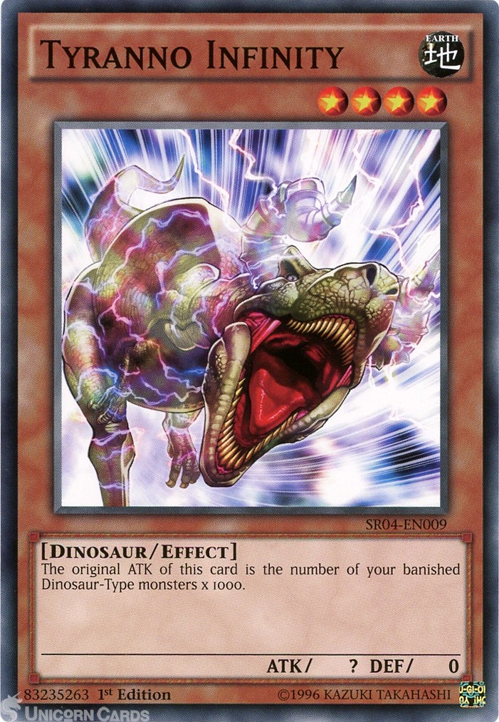 SR04-EN009 Tyranno Infinity 1st Edition Mint YuGiOh Card