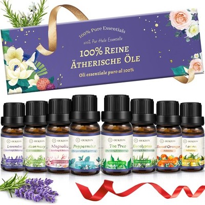 Ätherische Öle Set, 8x10ml Aromatherapie Duftöl, Kleine Geschenke für Frauen ...