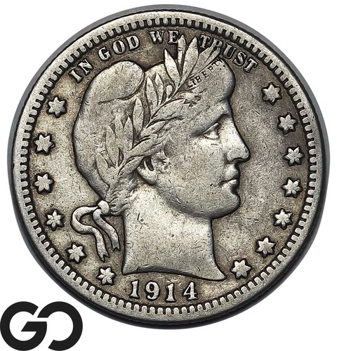 1914-D Barber Quarter, Choice Fine++