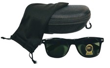Wayfare Sunglasses W/Glossy Black Frame Glass G15 Impact Resistant Lenses.