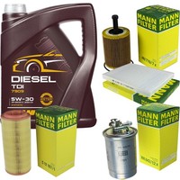 Mann Inspektionspaket Filterset 5L Mannol Diesel TDI 5W-30 FüR VW Lupo 1.4