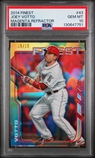 Joey Votto #'d /50 PSA 10 - 2014 Topps Finest Magenta Refractor SP #43 POP 1