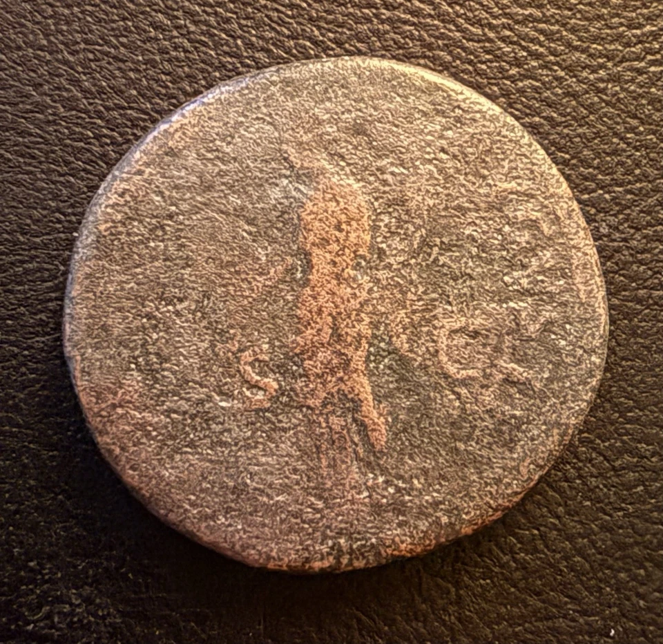 Domitian As VF 9.9g 27mm RIC 354B – Moneta Holding Scales & Cornucopia Rome - Image 3 of 3