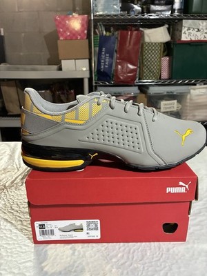 PUMA Men's viz Runner Repeat Grey And Gold 11.5 New With Box