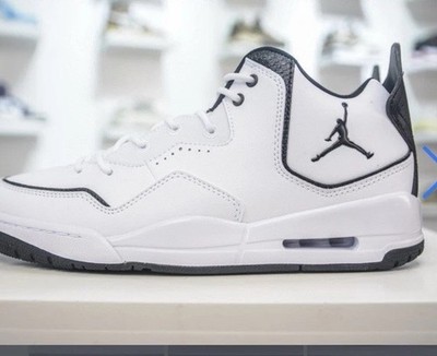 Jordan Air Jordan Courtside 23 White Black Lace Up Mid Top Athletic Sneaker