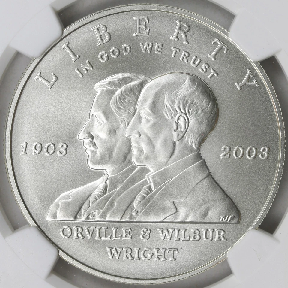 2003-P $1 First Flight Centennial Commemorative Silver Dollar NGC MS69 - Image 3 of 4