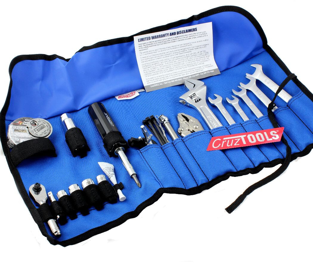 CruzTOOLS RoadTech H3 Roll-Up Motorcycle Tool Kit for Harley