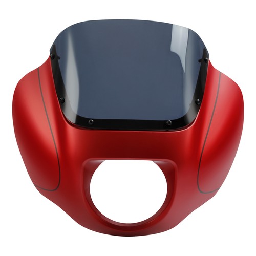 Carenado parabrisas con soporte apto para Harley Softail FXLR 18-24 Wicked Red Denim - Imagen 2 de 6
