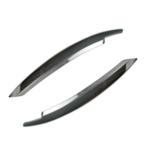 Dry Carbon Fiber Front Headlight Lamp Eyebrow Strip Trim 2pc For VW CC 2013-2017 - Picture 3 of 12