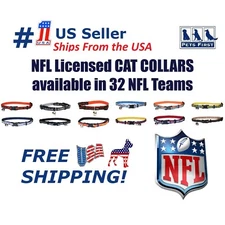 Pets First NFL Breakaway Cat Collar with Ringing Bell Adjustable Pet Collar