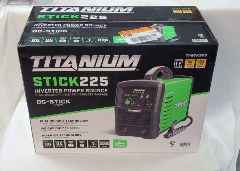 Titanium Stick 225 Inverter Stick Welder & Electrode Holder Pkg TISTK225 792363649780 eBay