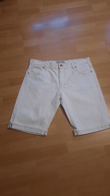 Herren ALCOTT  & CO  Weisse Kurze Jeanshose Gr 38 Entspricht Gr.52