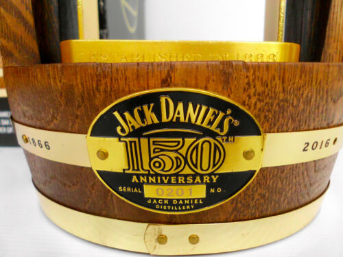 Jack Daniel's 150th Anniversary 1.75L Timber Cradle Numbered In Box-Pub Art. - Picture 2 of 9