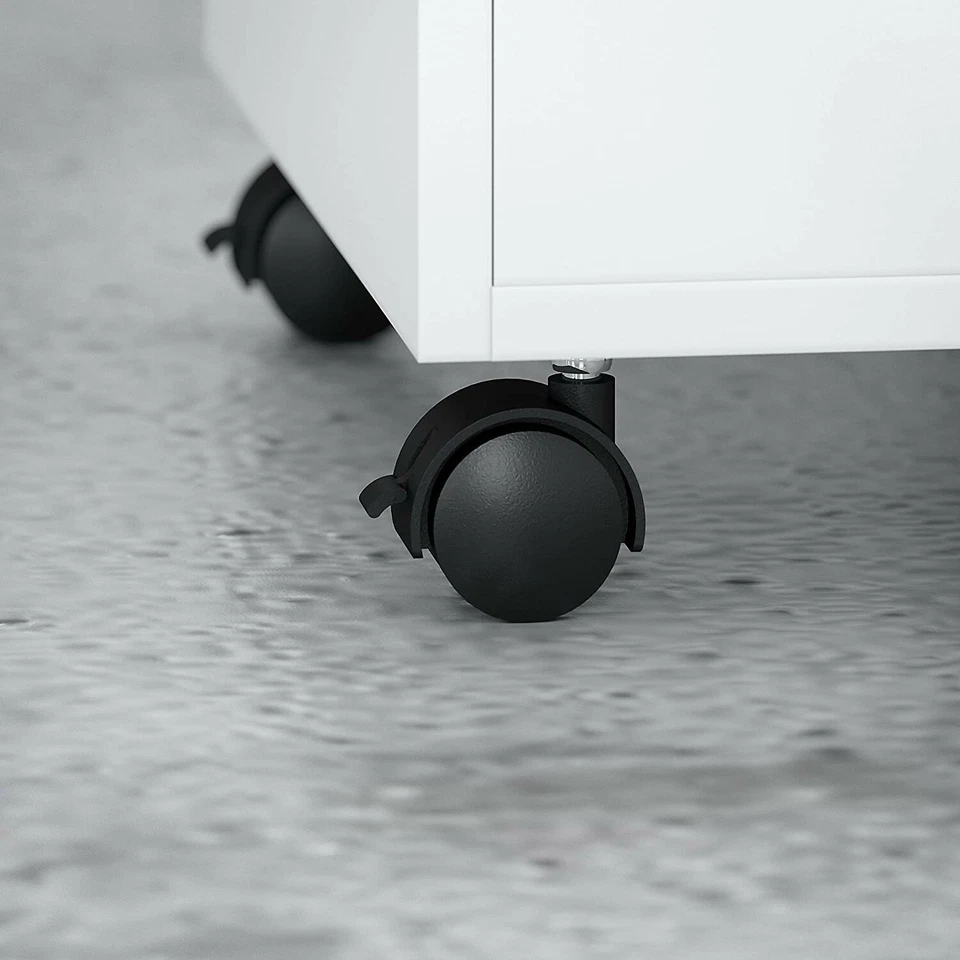 Armario de llenado móvil blanco tres cajones Foto 4 de 4