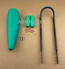 16" VINTAGE LOWIRDER GREEN BANANA SEAT W/SISSY BAR & GREEN GRIPS FOR 16" BIKE