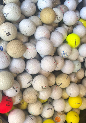 50x verschiedene Restposten recycelte Range Golfbälle zum Üben