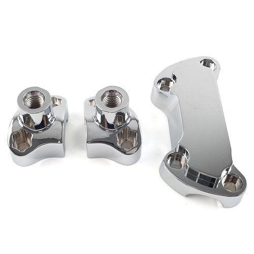 1.7" Handlebar Risers Top Clamp Fit Harley Dyna Softail Sportster Chrome Motor - Picture 6 of 8