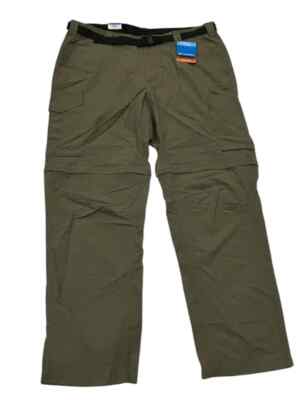 NWT Columbia Men's Silver Ridge Convertible Nylon Green Shorts Pants 40x32