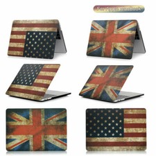 Retro Pattern UK US Flag Hard Cover For Macbook M3 Pro 16 14 Air 15 13 11 12 in