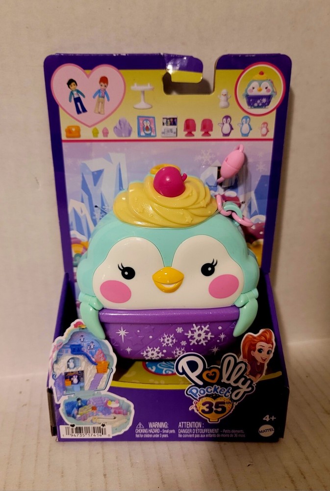 Polly Pocket 35th Anniversary Dolls & Playset, Snow Sweet Penguin Compact